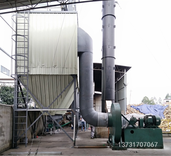 山東荷澤5T生物質鍋爐除塵器安裝（zhuāng）完畢